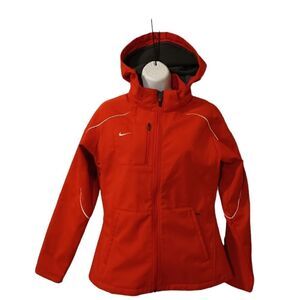 Nike red softshell jacket women's size L